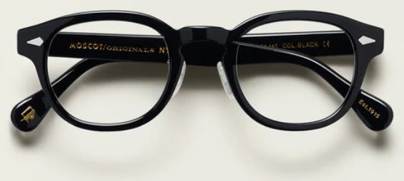 MOSCOT LEMTOSH WITH METAL NOSE PADS BLACK 49-24-145